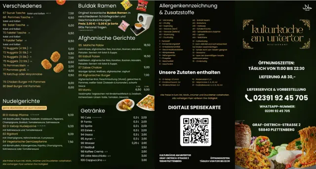 BookNoFees: Ravintola – Kulturküche am Untertor – Plettenberg – Kulttuurikeittiö Untertorissa, kuva 2