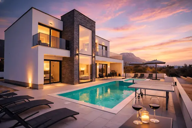 BookNoFees: Villa Just be Happy · Havsutsikt · Pool · Bubbelbad – Kaštel Stari